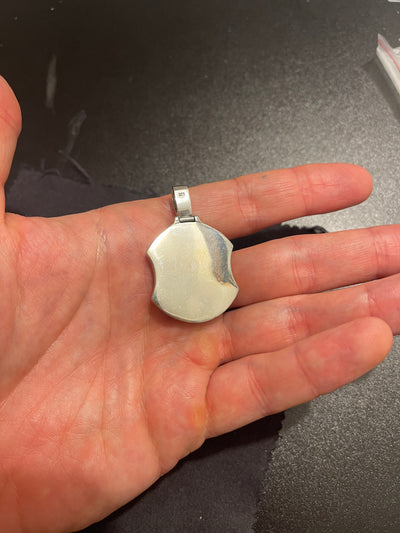 银色维京战士吊坠