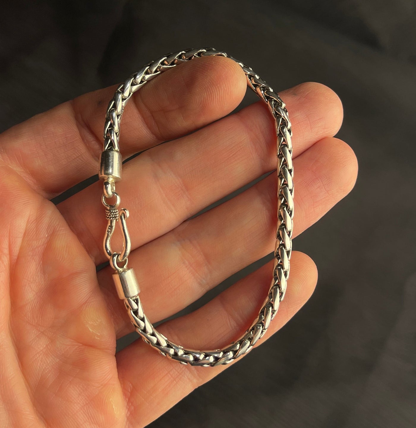 Pulsera Bali de plata (4 mm) 