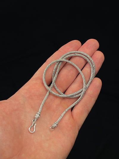 狐尾银项链（2.5 毫米）