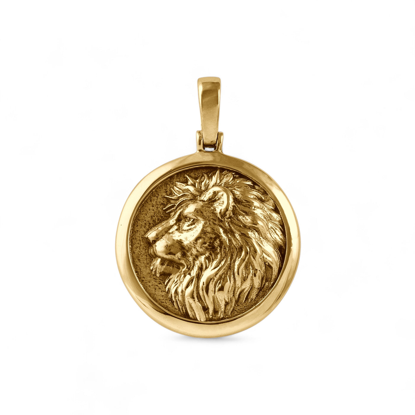 14k Yellow Gold Lion Pendant