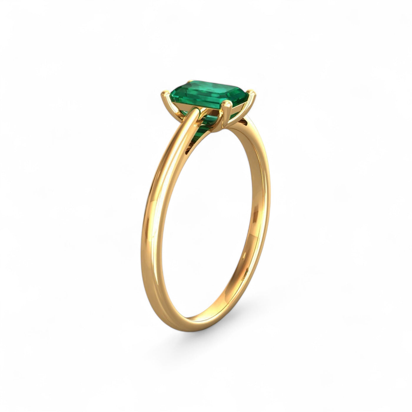 18k Yellow gold Emerald Ring