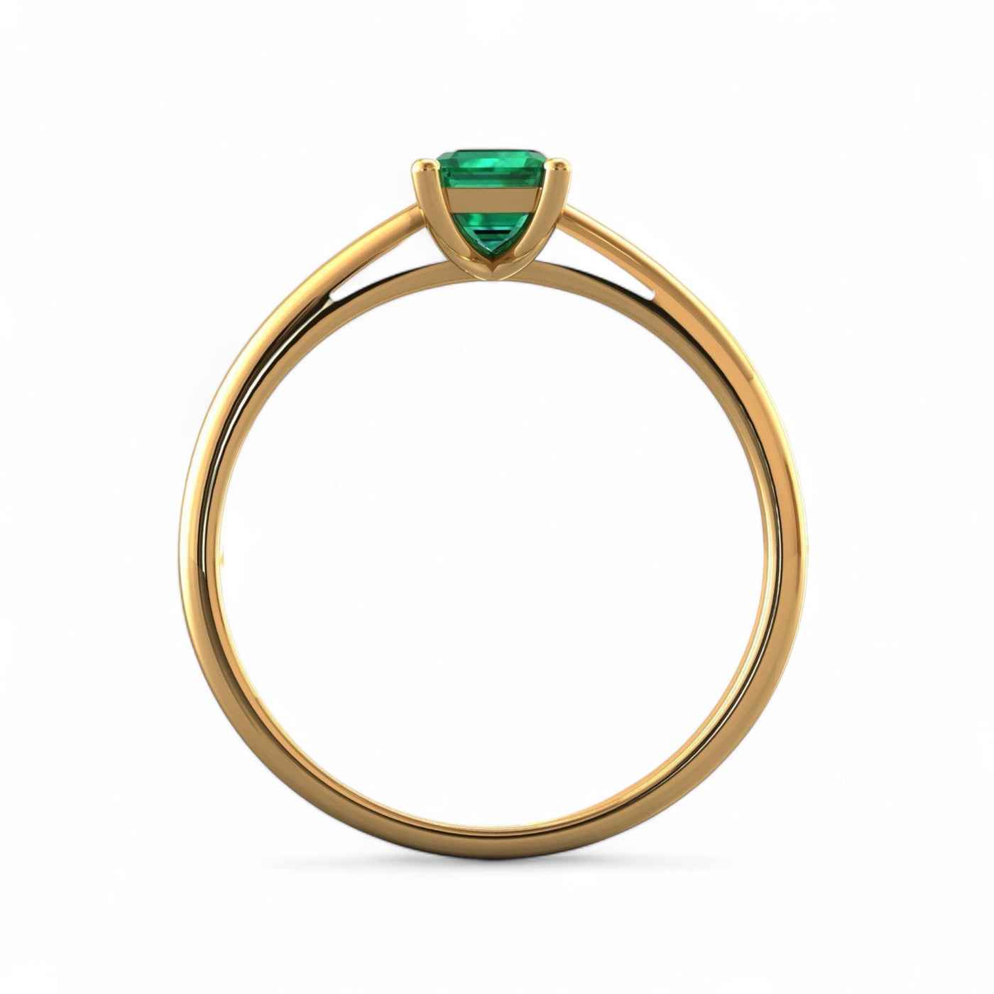 14k Yellow gold Emerald Ring