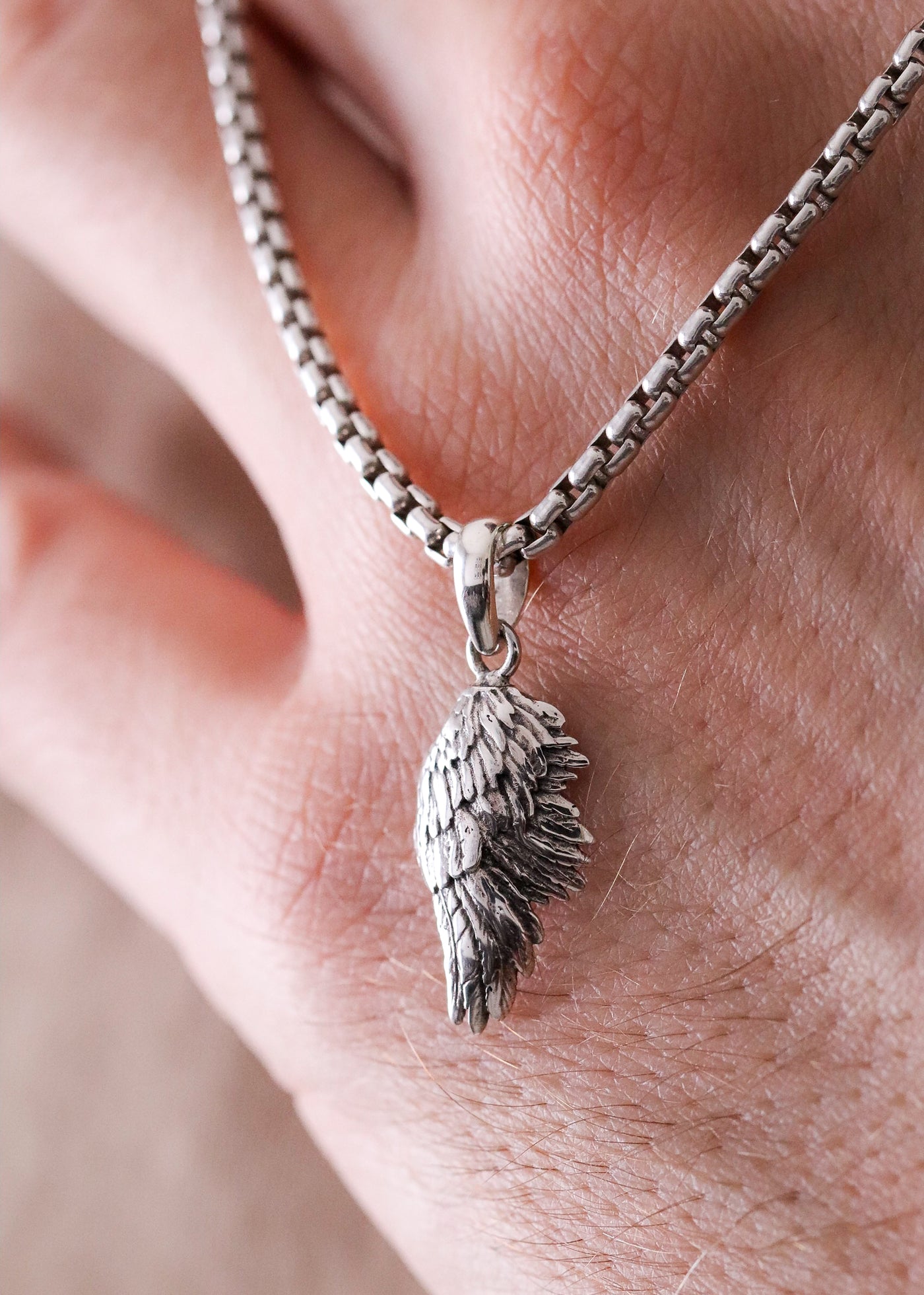Silver Angel Wing Pendant S