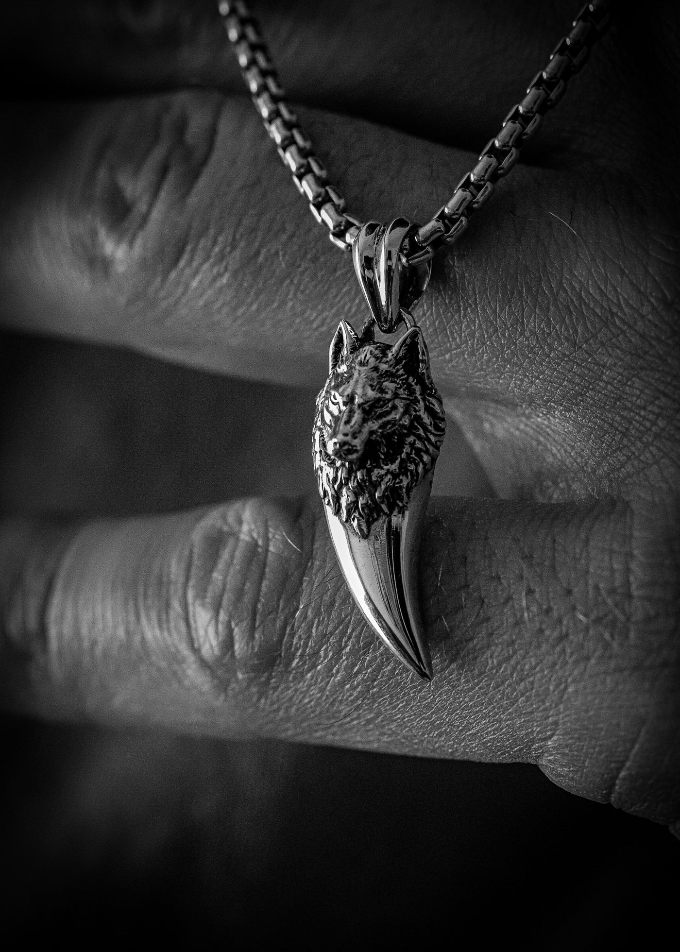 Wolf Fang Silver Pendant