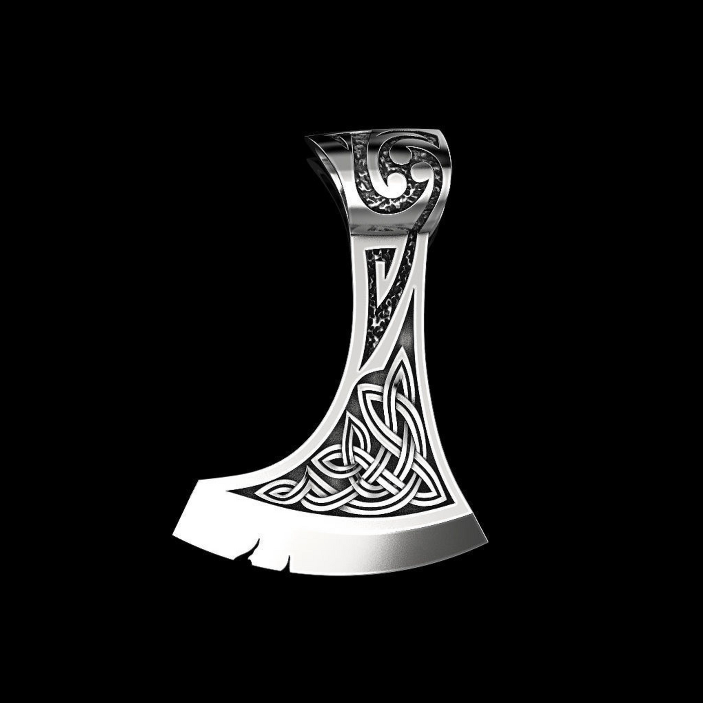 Silver Celtic axe