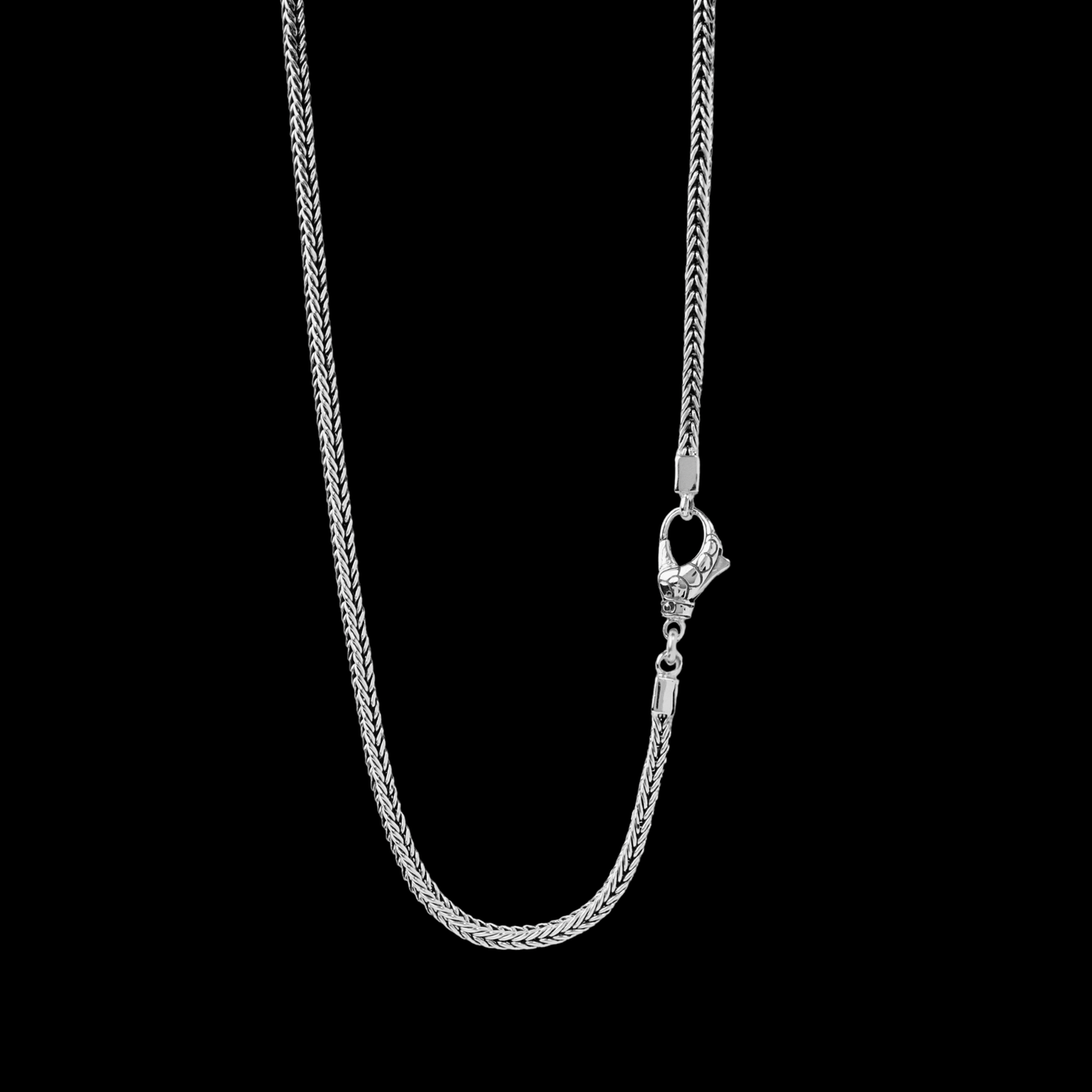 Foxtail silver necklace 3mm