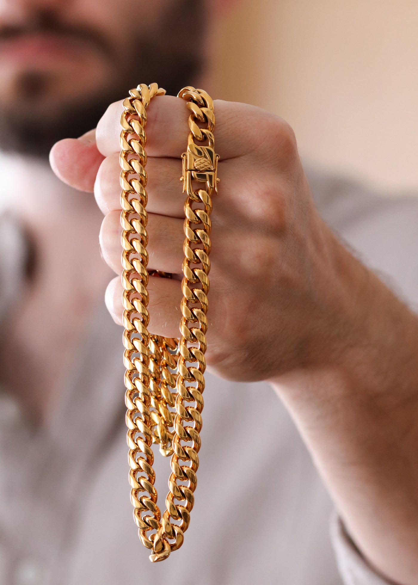 Collar cubano 10 mm (Oro)