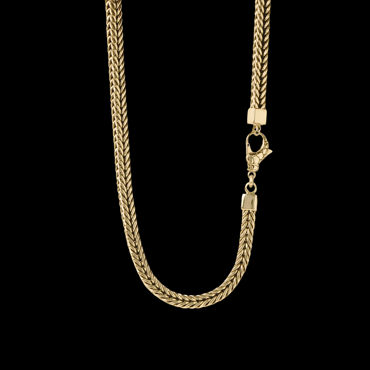 Heavy 18k Yellow Gold foxtail necklace (6 mm)