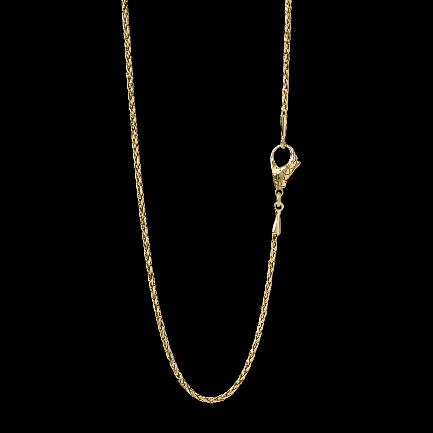 Wheat Link 18k Yellow Gold Chain (2.5 mm)
