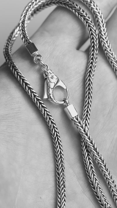 Foxtail silver necklace (3 mm)