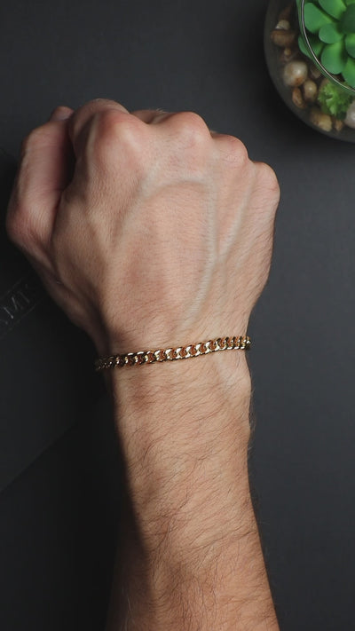 Cuban bracelet 6 mm (Gold)