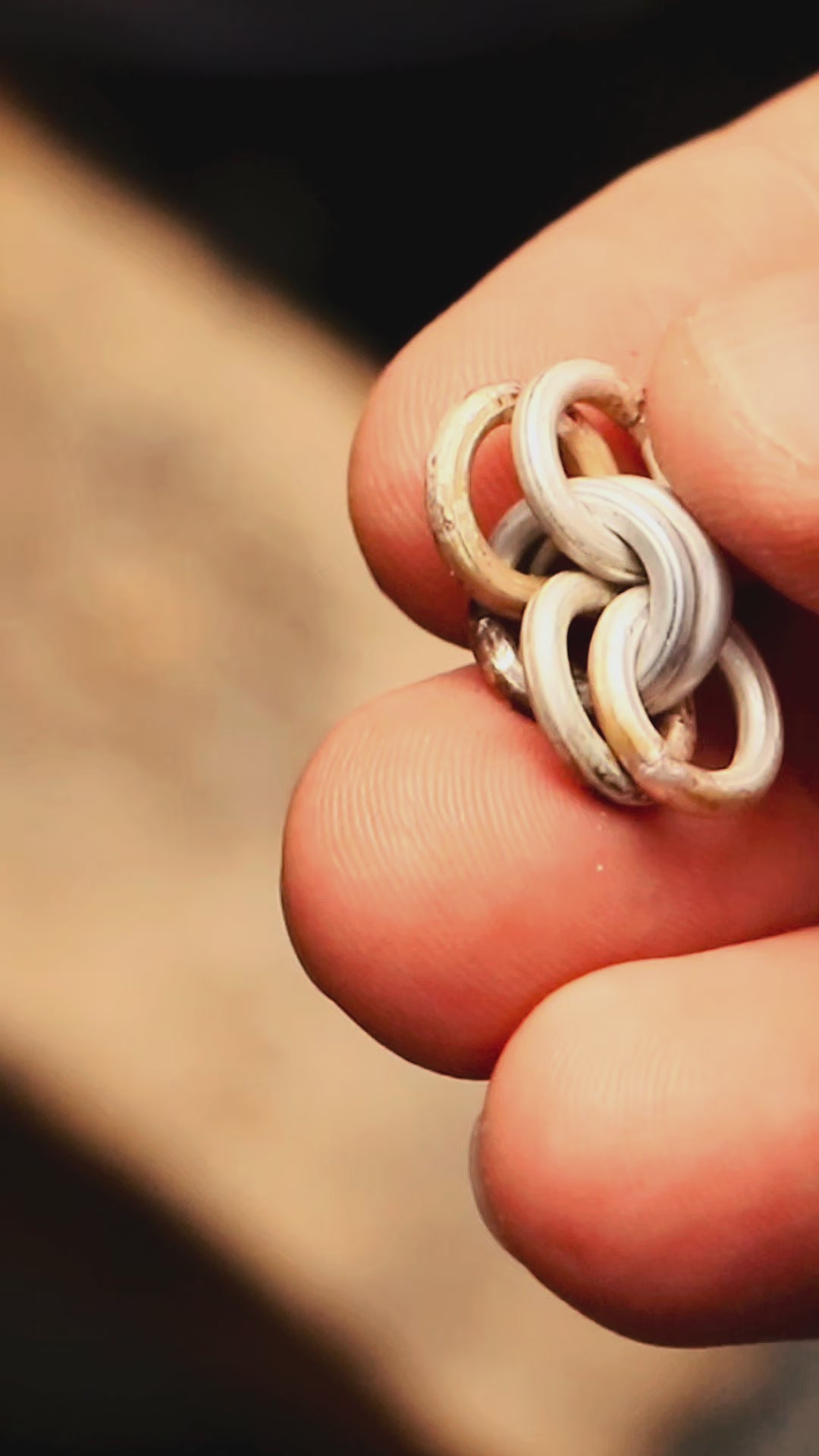 Heavy silver byzantine necklace (11 mm)