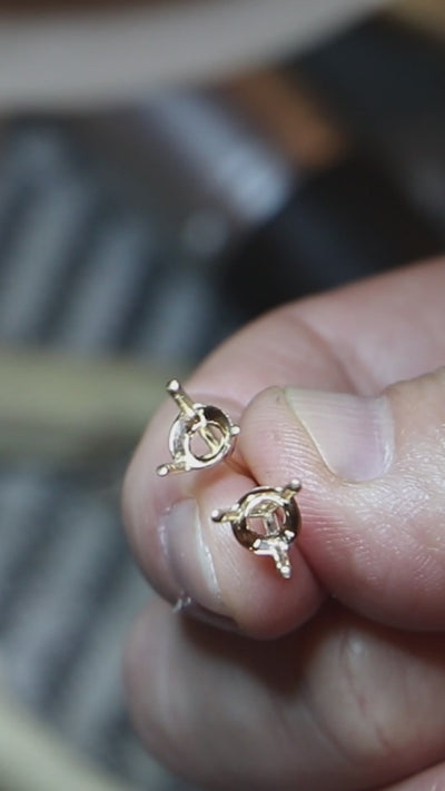 2.5 Carat Lab Diamond Stud Earrings in 14K Yellow Gold