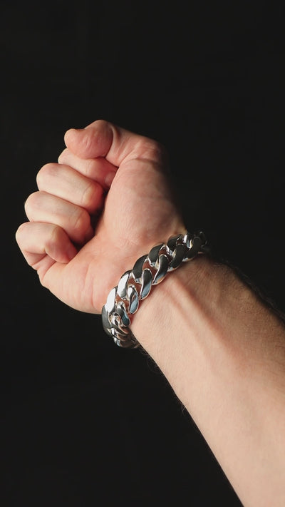 Silver Cuban bracelet (20 mm)