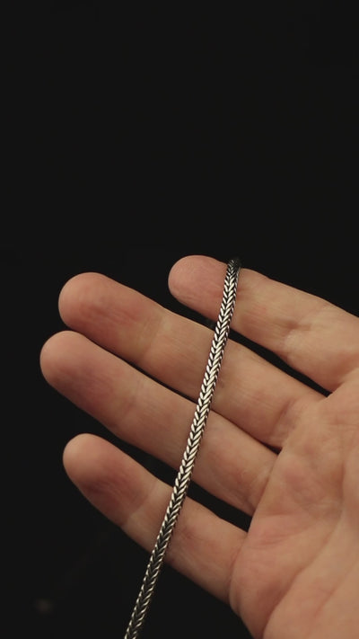 Foxtail silver necklace (3 mm)