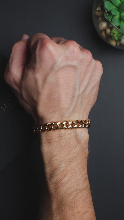 Cuban bracelet 10 mm (Gold)