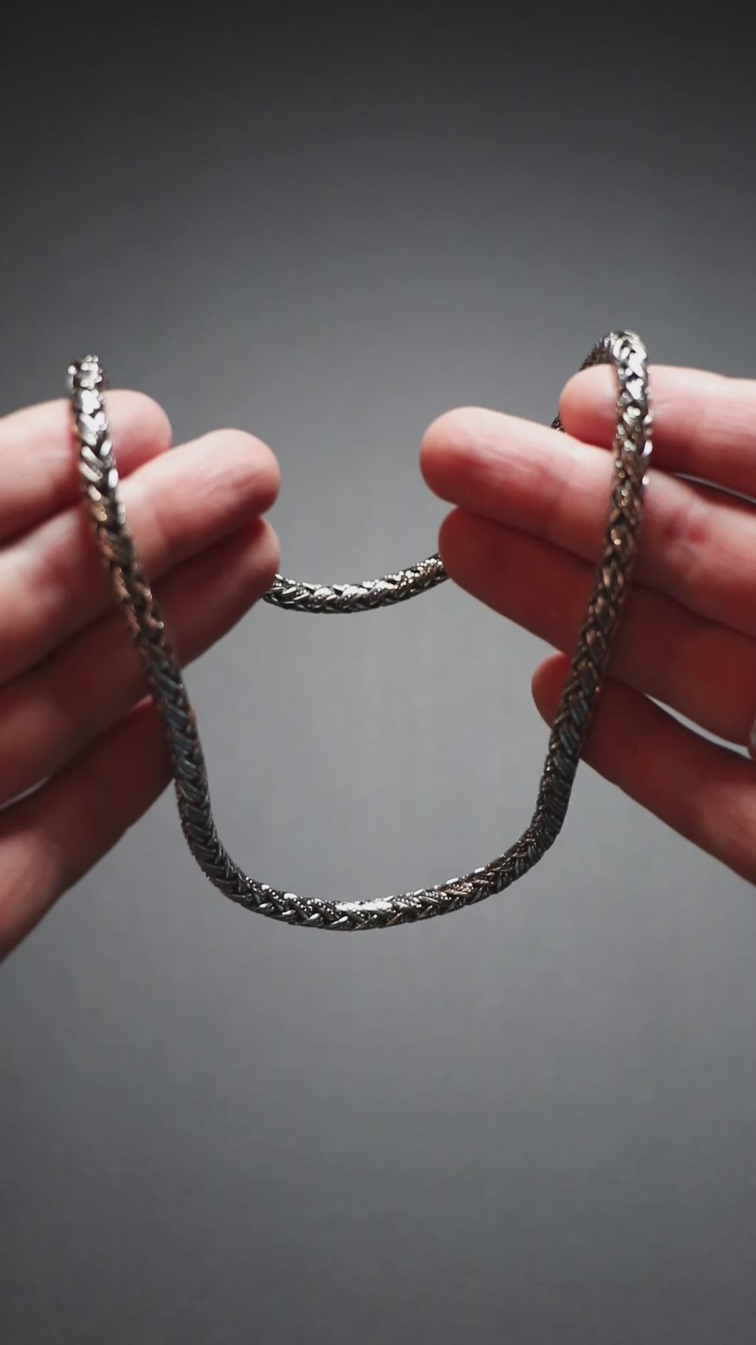 Heavy silver Bali necklace (6 mm)
