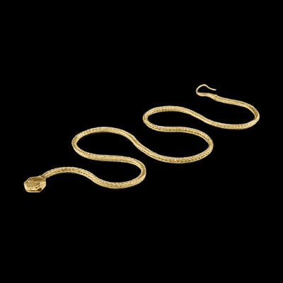 18k 金蟒蛇项链