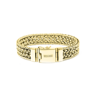 Heavy Thai 18k Yellow Gold bracelet (15 mm)