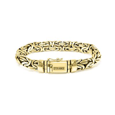 Heavy Byzantine 18k Yellow Gold Bracelet (11 mm)