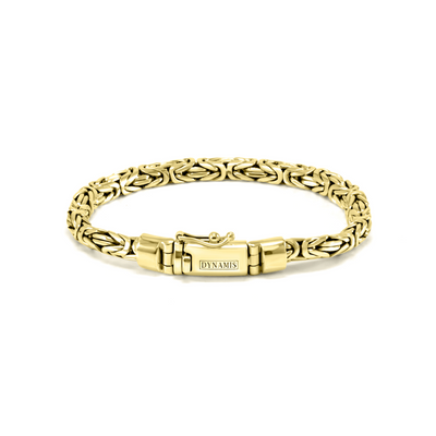 Byzantine 18k Yellow Gold Bracelet | Oval (7.5 mm)