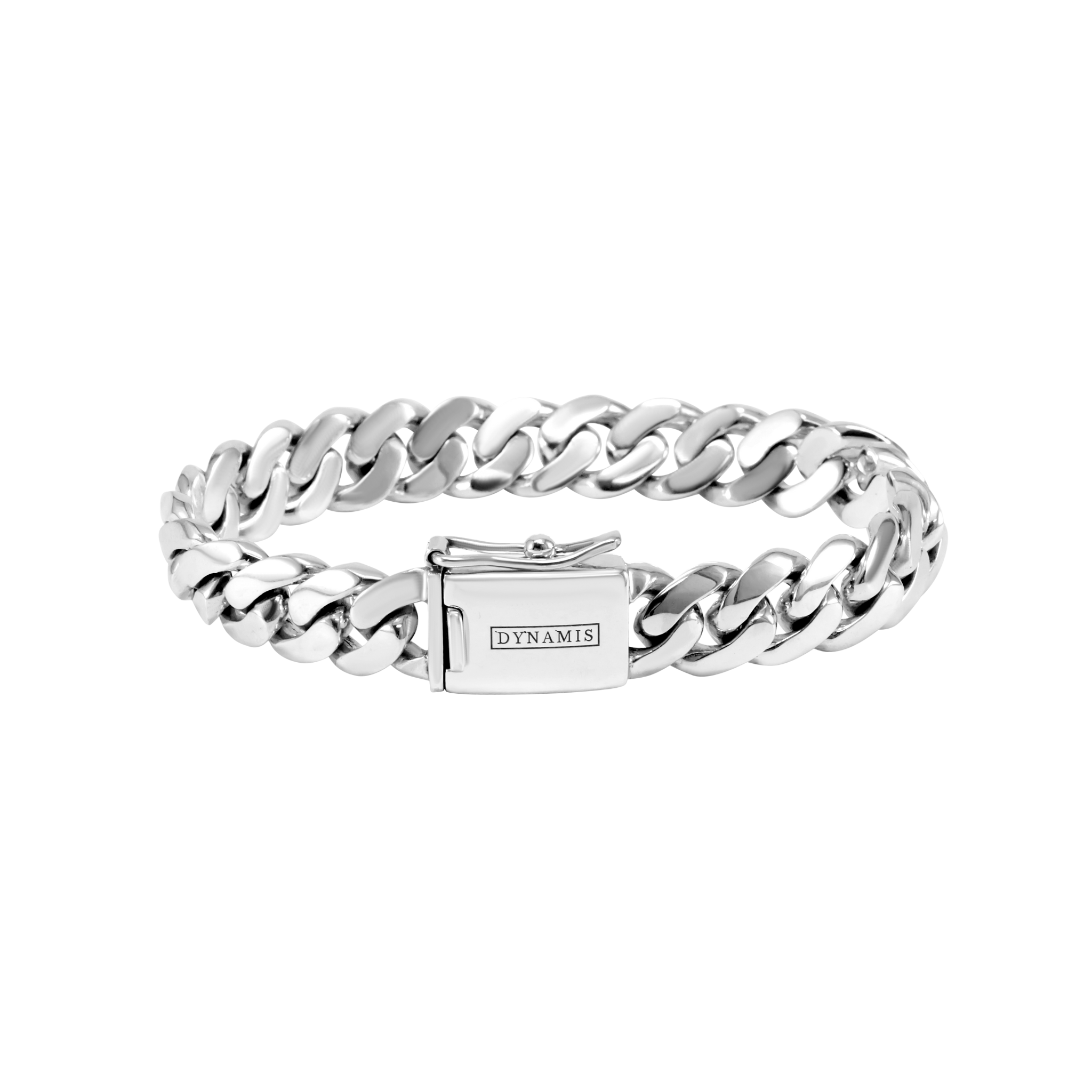 Silver Cuban Bracelet (12 mm) | 925 Sterling Silver | Dynamis Jewelry