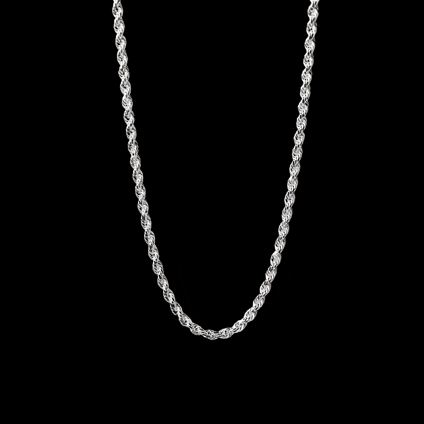 Classic Rope Silver Chain (3 mm)