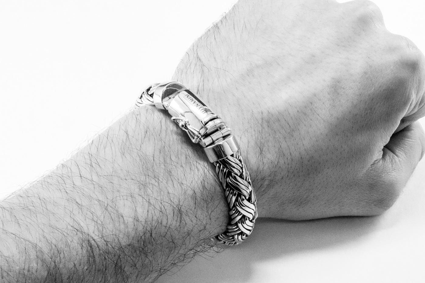 Heavy Bali silver bracelet (12 mm)