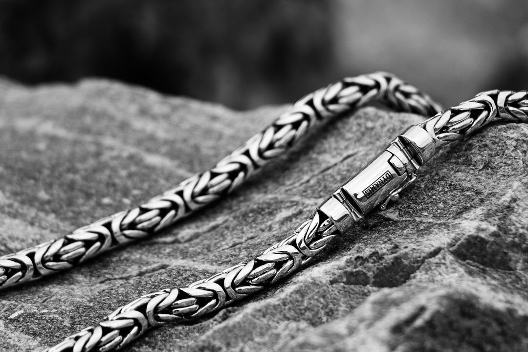 Heavy silver byzantine necklace (8 mm) – Dynamis Jewelry