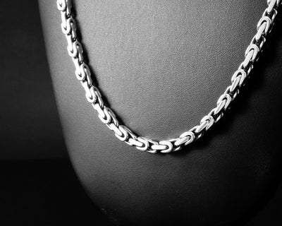 Double Anchor Silver Necklace