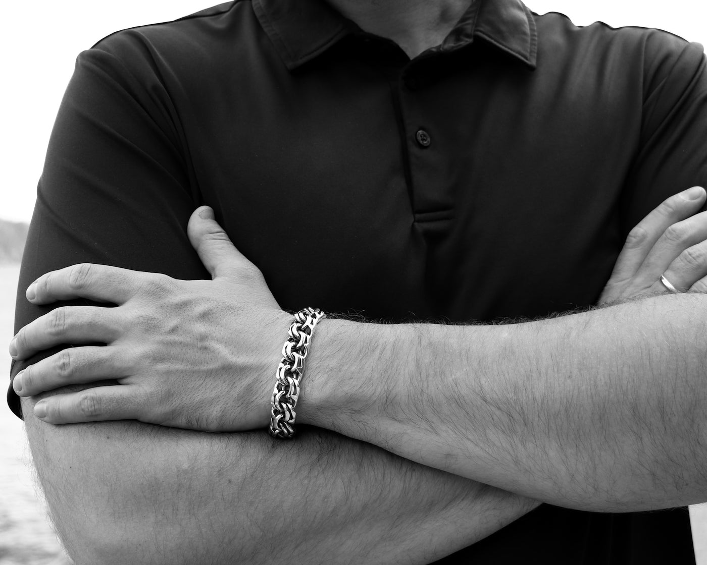 HEAVY BISMARK SILVER BRACELET (15 MM)