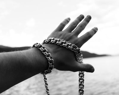 HEAVY BISMARK SILVER BRACELET (15 MM)